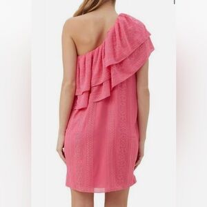 Brand New Trina Turk Pink One-Shoulder Dress